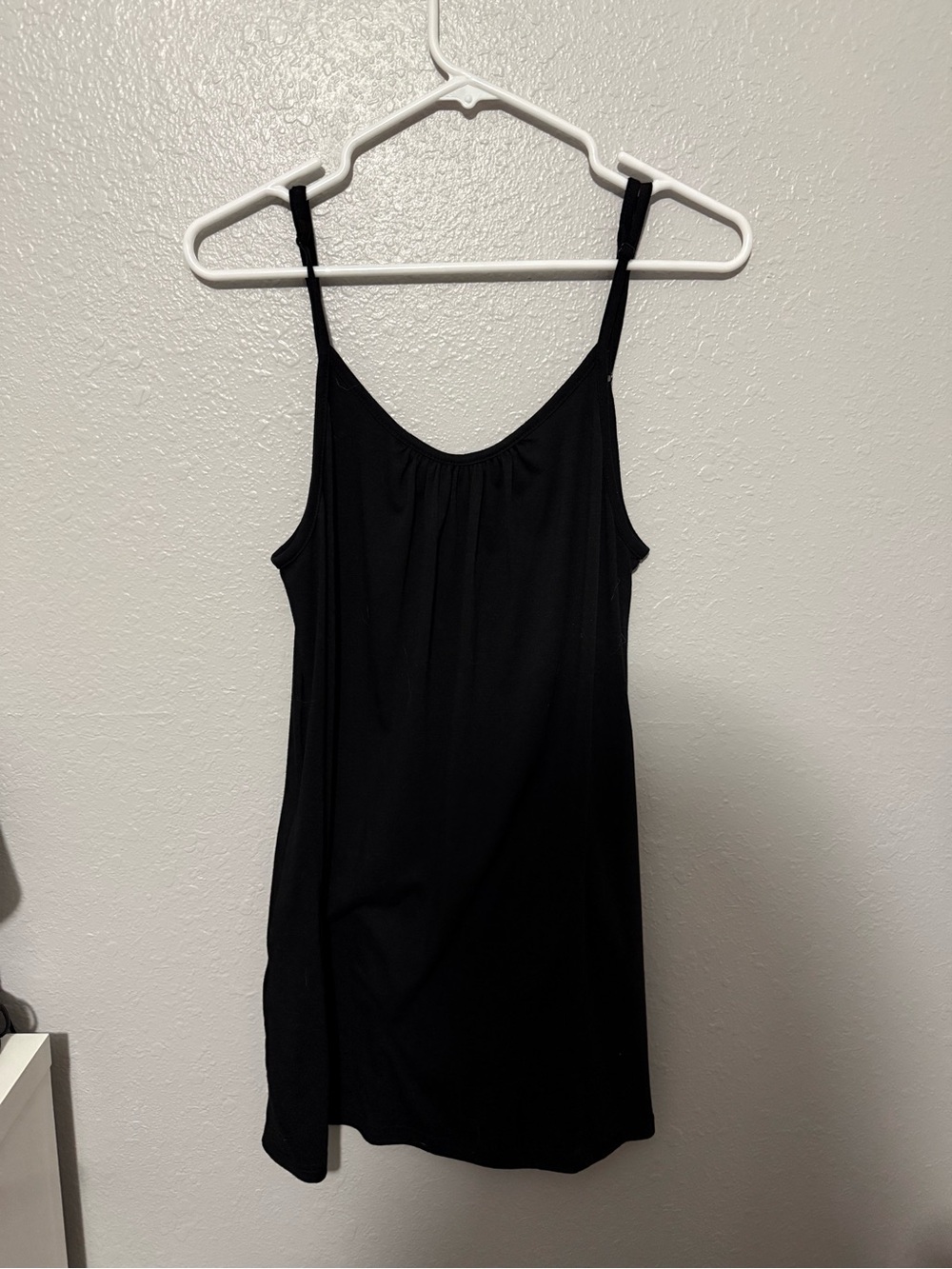 Simple Black Spaghetti Strap Slip Dress